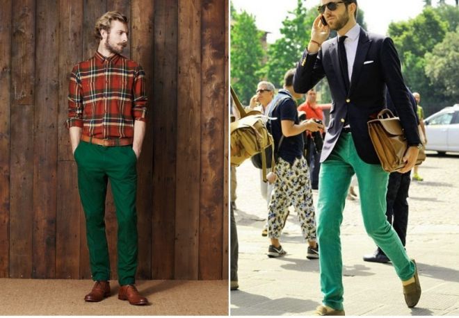 зеленые джинсы 11