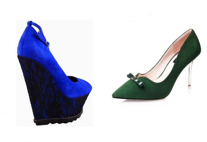 замшевые женские туфли