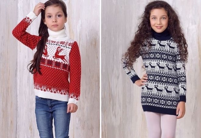 Женский свитер с оленями 17