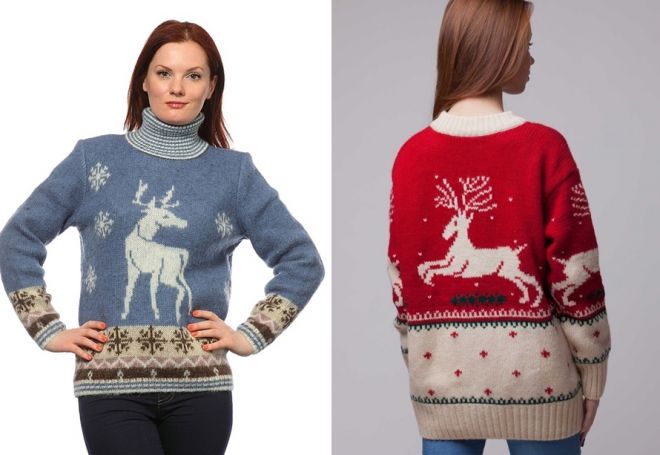 женский свитер с оленями 5